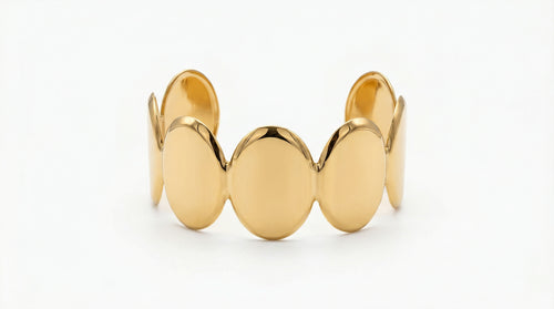 Bracelet Manchette Doré Ovale